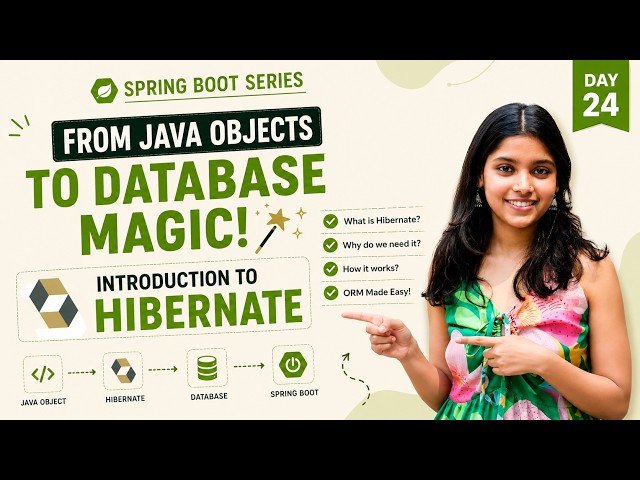 ORM, Hibernate & JPA Explained for Beginners | Spring Boot Tutorial | Day 24