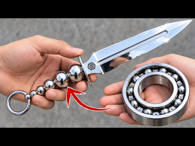 I made a Knife Which You never Seen before Using Old Ball Bearings