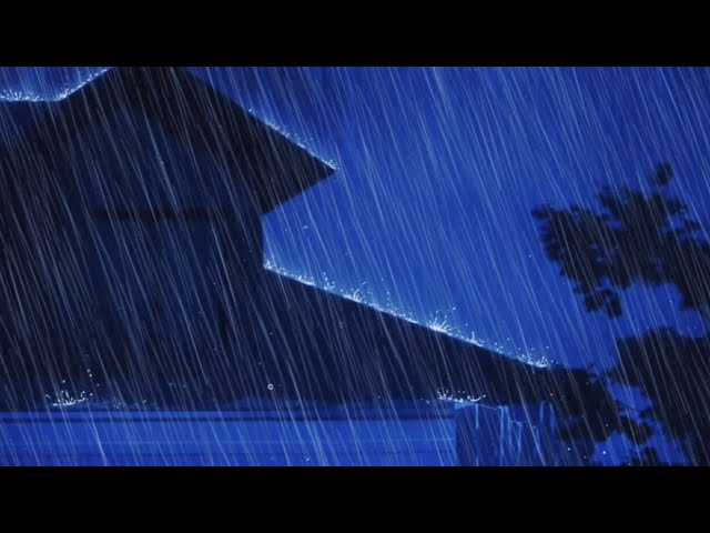 Relieve & Goodbye Stress with Heavy Rain and Thunder on a Tin Roof at Night, White Noise Help Relax.