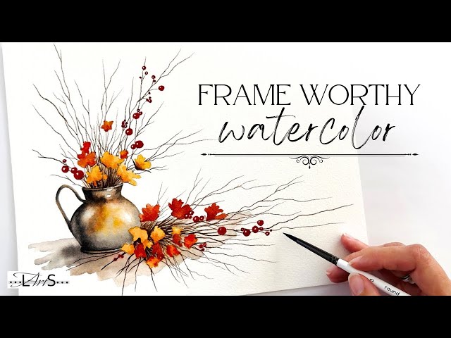 ✨👉 This Autumn Watercolor Looks Like Magic — So Pretty No One Will Believe You Painted It!