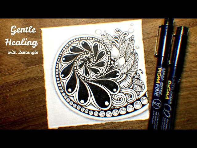 【Zentangle Inspired Art】Soft Patterns in Quiet Monochrome