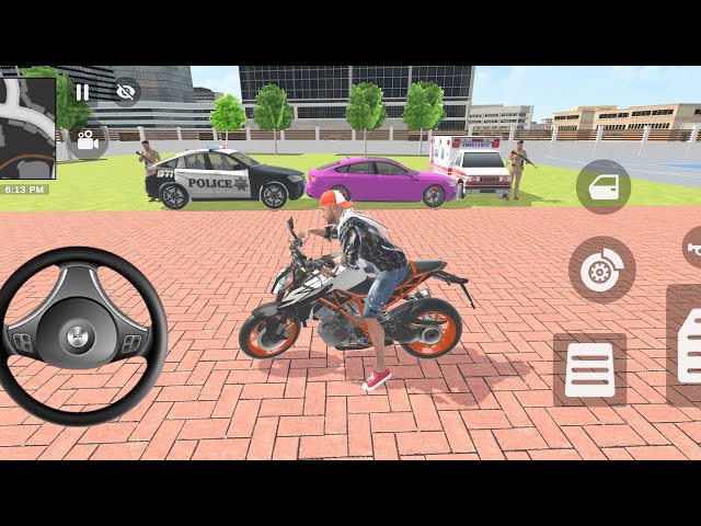 🎮 Franklin order by 1⃣ police car 1⃣ Audi 1⃣ ambulance 🚑 in Indian 🇮🇳 bike thift auto simulator 🎮
