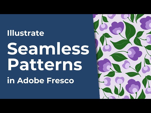 How to illustrate seamless patterns in Adobe Fresco | Using Pattern Design Templates