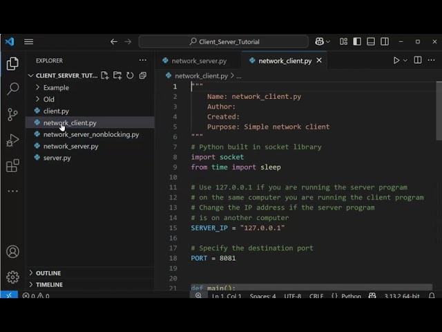 Python Network Client Server