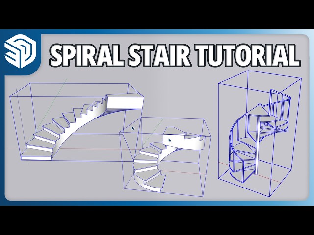 Modeling Curved & Spiral Stairs in SketchUp | True Bend Tutorial
