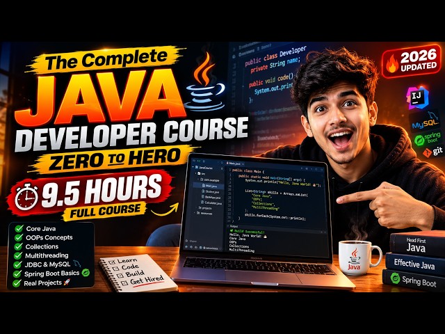 The Complete Java Developer Course: Zero to Hero (9.5 Hours)
