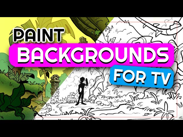 Background Painting for TV Animation  ♡  FULL Background Painting Tutorial
