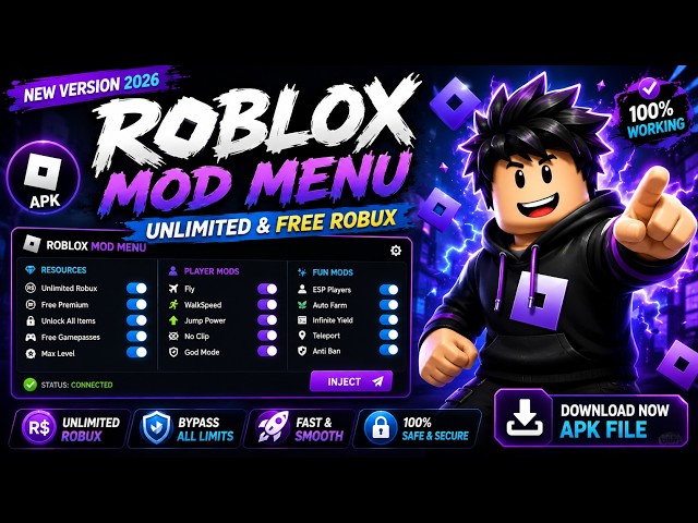 Roblox Mod Menu V2.706.750 Unlimited Robux | Roblox Mod Apk 2026 | Roblox MOD MENU Unlimited Robux