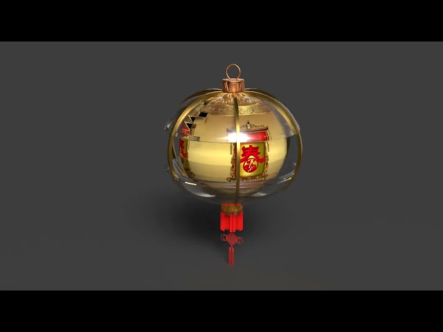 Chinese Red Lantern 3D Model