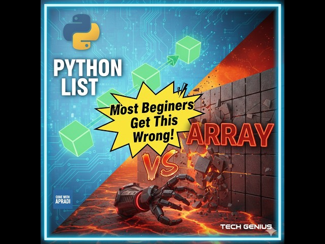Python List vs Array Explained Simply | Python for Beginners📝