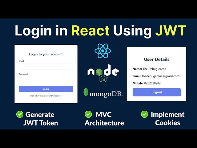 Login Authentication using JWT token in React JS, Node JS and Mongo DB || MERN stack