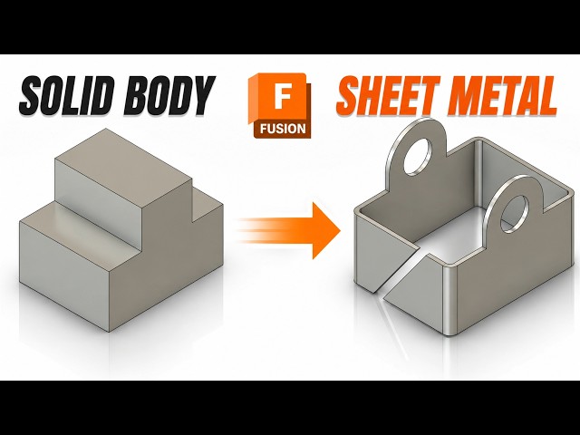 How to Convert Solid Body to Sheet Metal in Autodesk Fusion | Step-by-Step