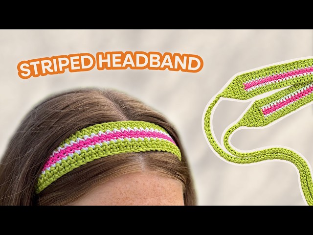 Crochet Striped Headband Tutorial | Easy Step-by-Step for Beginners