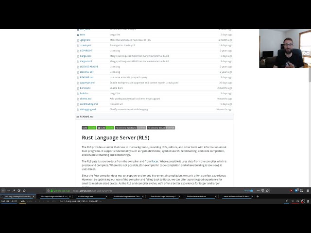 Desktop and editor setup for Rust development