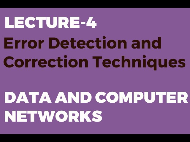 Error Detection and Correction Techniques | Parity Check | 2-D Parity Check