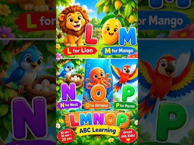 ABC Learning | L M N O P Alphabet Learning for Kids | Learn English Letters | Kids Educational Video