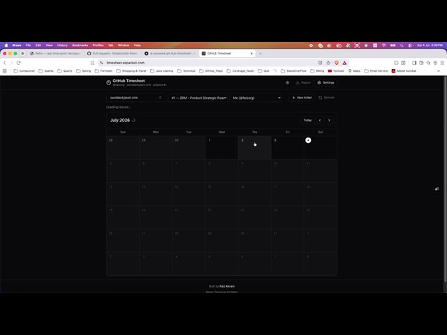 GitHub Timesheet – Track Time on GitHub Issues, PRs & Projects | Free Developer Tool