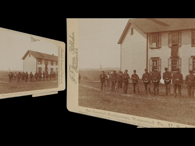 Snowden's Headquarters, Homestead PA 1892 (VR 3D still-image)