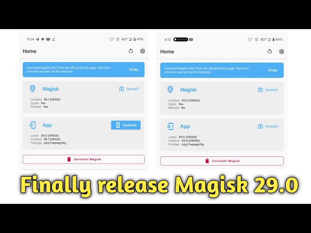Magisk 29.0 Install Magisk 29.0 Without any bootloop Finally release Magisk 29.0 install Magisk 29.0