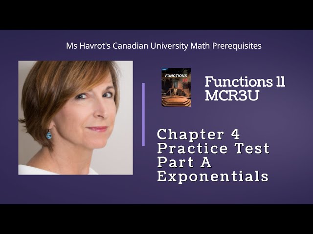 Functions 11 Exponentials:  Chapter 4 Practice test - Part A