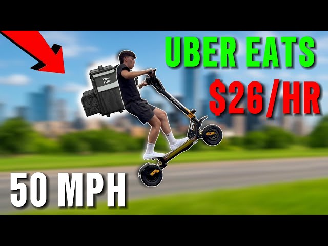 UBER EATS ON THE CHEAPEST HYPER SCOOTER! POV FOOD DELIVERY (EASY MONEY!) Ft. Foholo F15