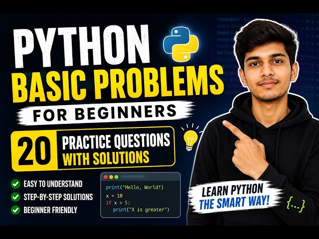 Python Basic Problems for Beginners | Practice Questions with Solutions 07082025