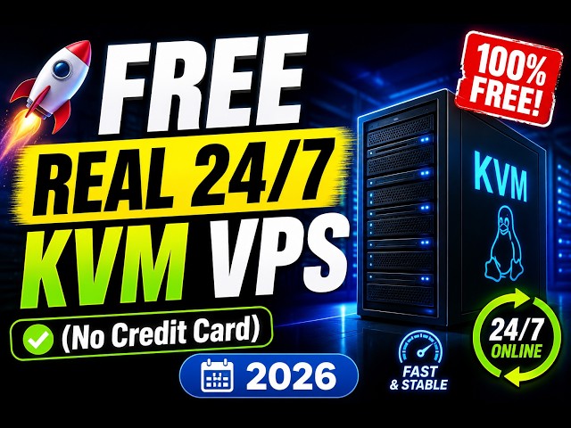 🚀 FREE REAL 24/7 KVM VPS (No Credit Card) | 2026