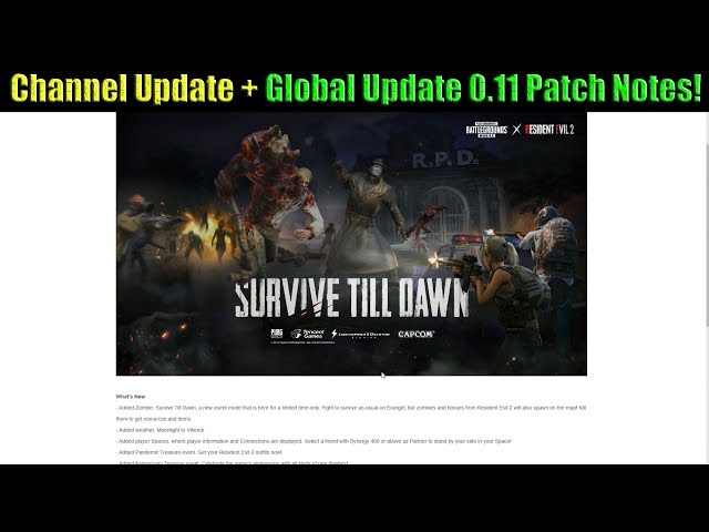 Channel Update + PUBG Mobile 0.11 Global Update with ZOMBIES is HERE - Patch Notes with DerekG
