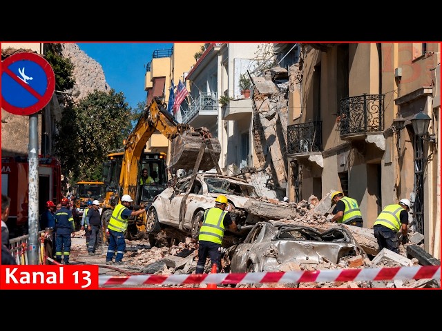 Aftermath of powerful blast at Athens' tourist district