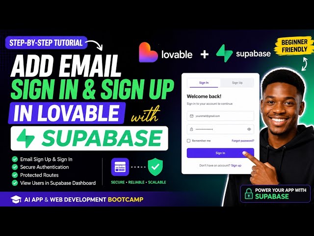 How to Connect Supabase to Lovable | Email Authentication Step-by-Step