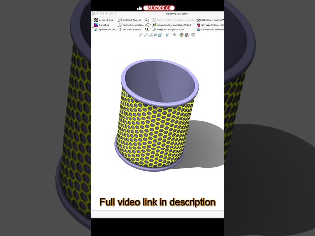 HexaHive Pen Stand | SolidWorks 3D Modeling Tutorial | Step-by-Step #cadtutorial #solidworks #cad