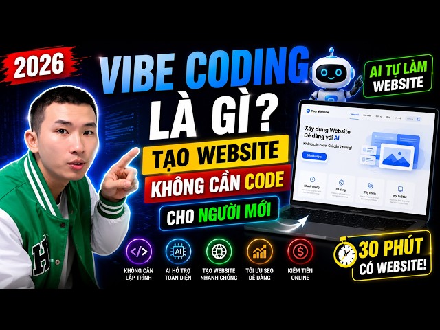 Vibe Coding Là Gì? Tạo Website Không Cần Code Bằng AI Cho Người Mới 2026