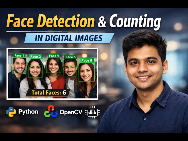 Face Detection and counting using Open CV and Dlib. Term Project 1| IIT GUWAHATI