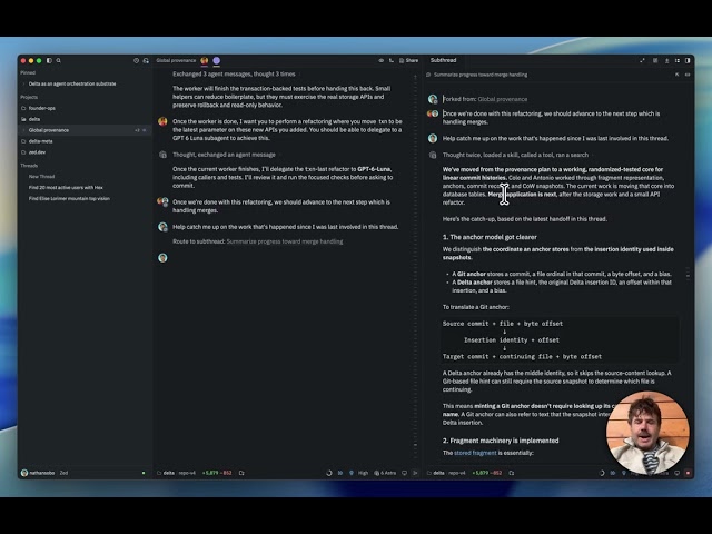 Delta: Using subthreads to understand changes in a thread