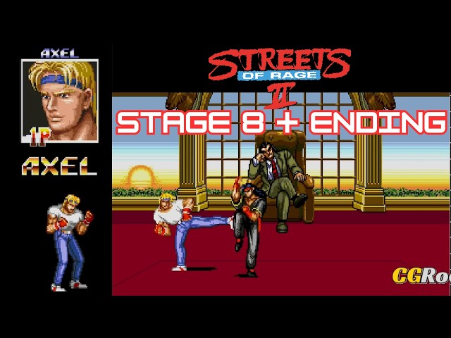 Streets of Rage 2 (SEGA) - Axel Playthrough Stage 8 + Ending | Bare Knuckle 2 | Beat ‘Em Up Gameplay