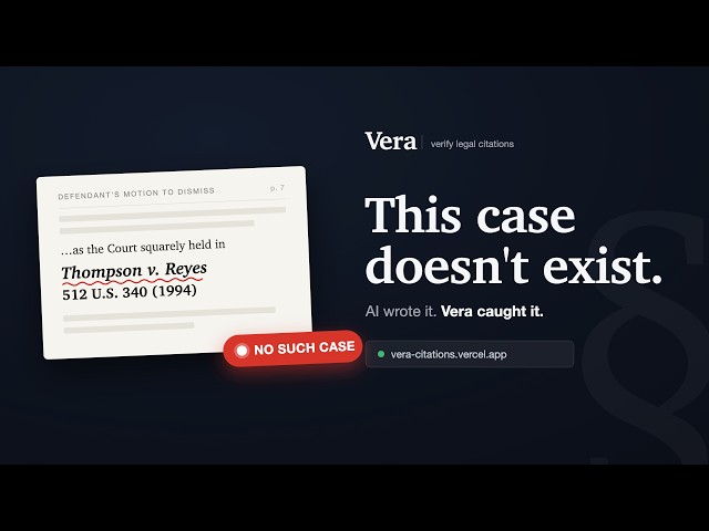 Vera — Catch AI-Hallucinated Legal Citations (LexHack 2026)