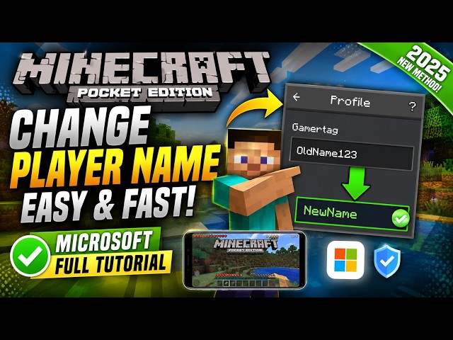 How to Change Your Minecraft PE Player Name in 2026! 😱 | Microsoft Account Full Tutorial