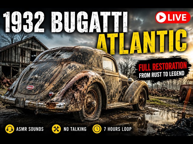 We Found 1932 Bugatti Atlantic for $1,200… Then Restored It || ASMR Car Restoration!