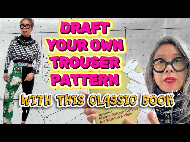 Draft A Simple Trouser Pattern With Me ✏️📐 | Classic "Metric Pattern Cutting" Method Made Easy!