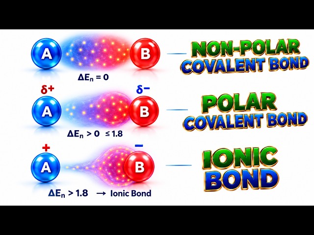 What Does Electronegativity Difference Tell Us? 🤯 | Non-Polar, Polar Covalent & Ionic Bonds