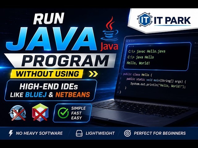 Run Java Program Without using IDEs