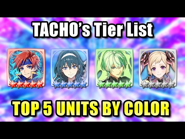 NEW TIER LIST! TACHO's Top 5 Units Of Every Color! [Fire Emblem Heroes]