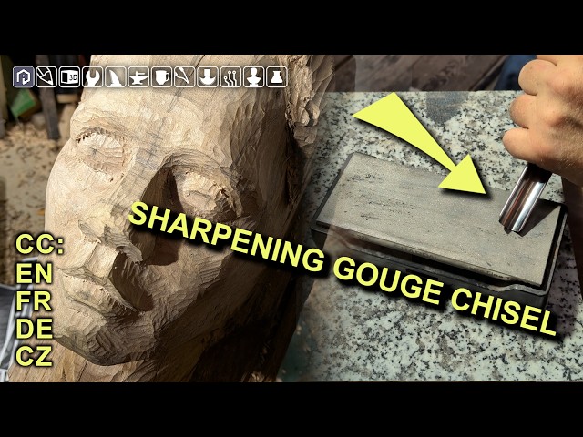 I Hit Rebar With My Chisel... So Let's Fix It (Gouge Sharpening By Hand) + subtitles