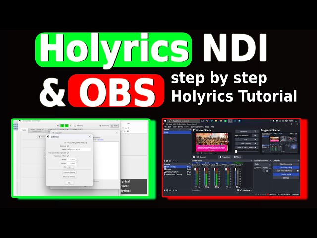 How to Use Holyrics NDI with OBS for FREE | Step-by-Step Setup & Bible Lyrics