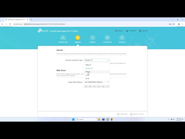 Setup PPPoE connection on TP-Link AX