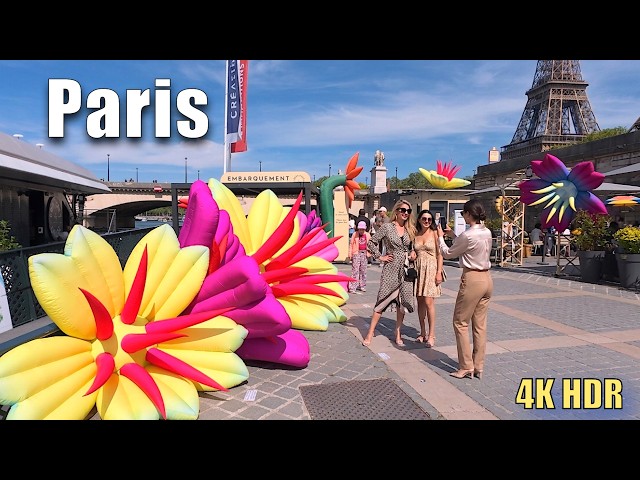 🗼 Paris Walking Tour_ Sunny Weekend Vibes in 4K HDR