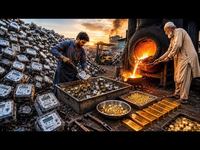 Electricity Meter Recycling to Recover Pure 24K Gold | Amazing Gold Recovery Process