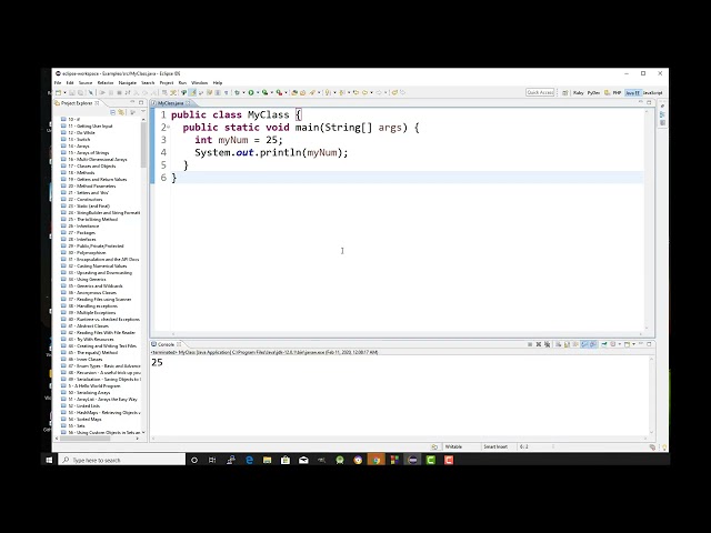 Create a integer variable in Java