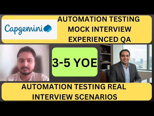 Automation Testing Interview Experience | Real-Time QA & SDET Interview Preparation 2026