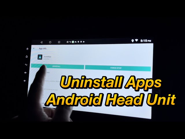 Uninstall apps from Android Head Unit
